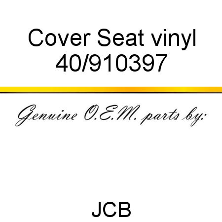 Cover, Seat, vinyl 40/910397