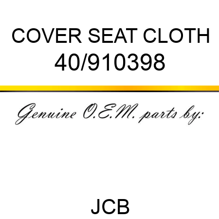 COVER SEAT, CLOTH 40/910398