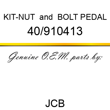 KIT-NUT & BOLT PEDAL 40/910413