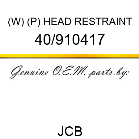 (W) (P) HEAD RESTRAINT 40/910417