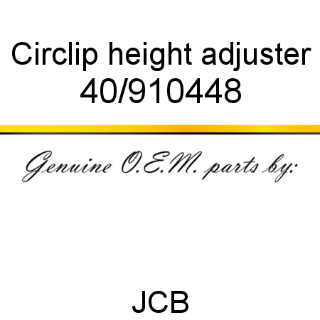 Circlip, height adjuster 40/910448
