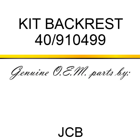KIT BACKREST 40/910499