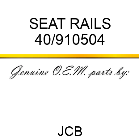 SEAT RAILS 40/910504