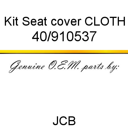 Kit, Seat cover CLOTH 40/910537