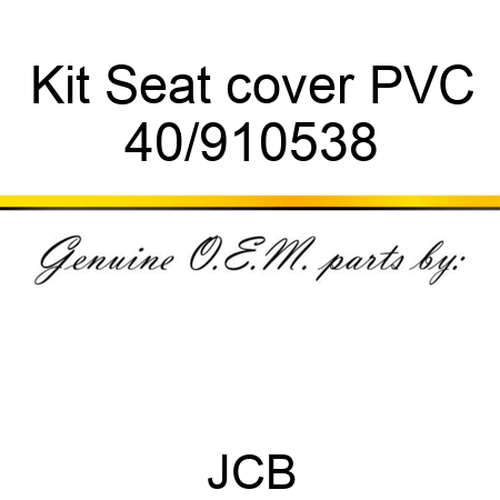 Kit Seat cover PVC 40/910538