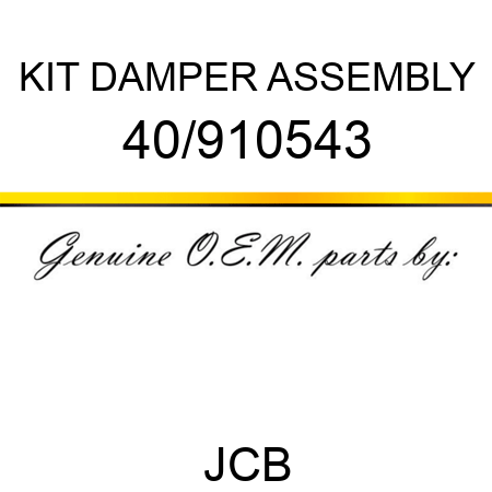 KIT DAMPER ASSEMBLY 40/910543