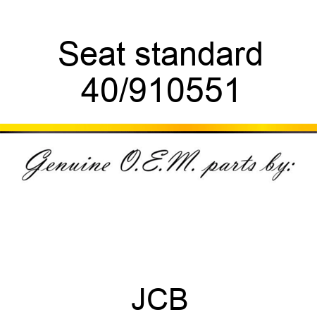 Seat standard 40/910551