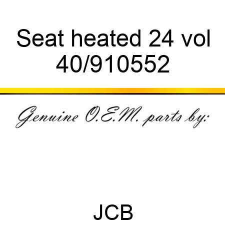 Seat heated 24 vol 40/910552