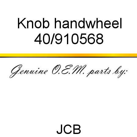 Knob, handwheel 40/910568