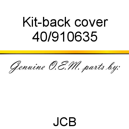 Kit-back cover 40/910635