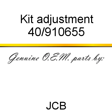 Kit, adjustment 40/910655