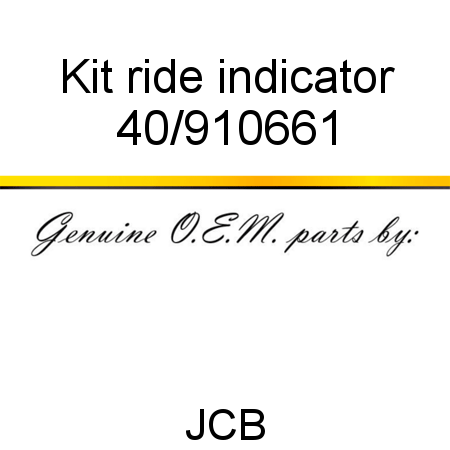 Kit, ride indicator 40/910661