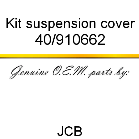 Kit, suspension cover 40/910662