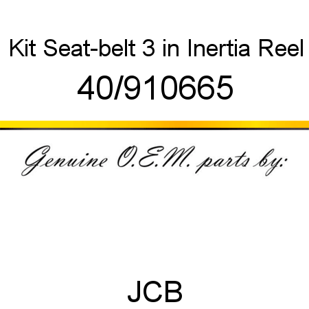 Kit, Seat-belt, 3 in, Inertia Reel 40/910665