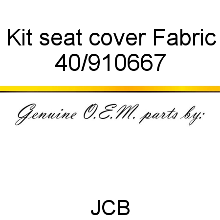 Kit, seat cover Fabric 40/910667