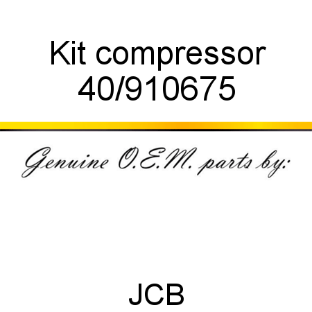 Kit, compressor 40/910675