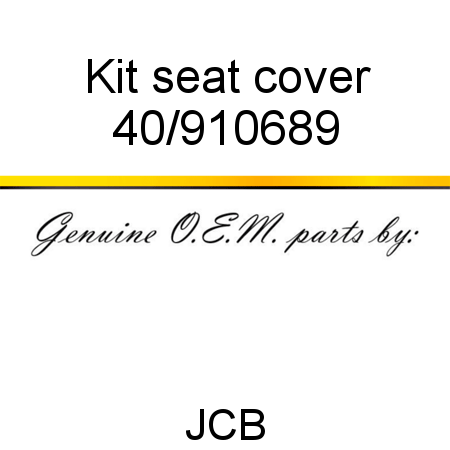 Kit, seat cover 40/910689