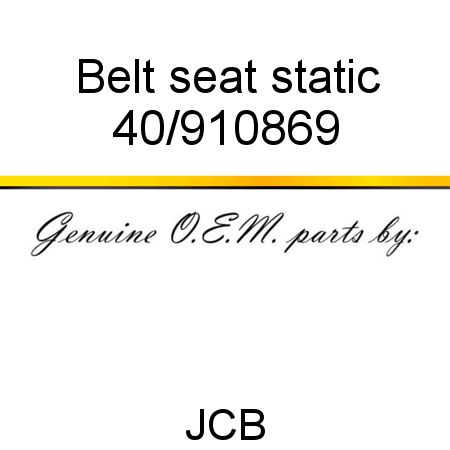 Belt, seat static 40/910869