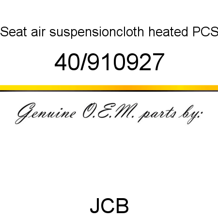 Seat, air suspension,cloth, heated, PCS 40/910927