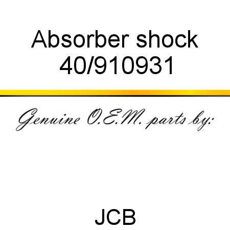 Absorber, shock 40/910931