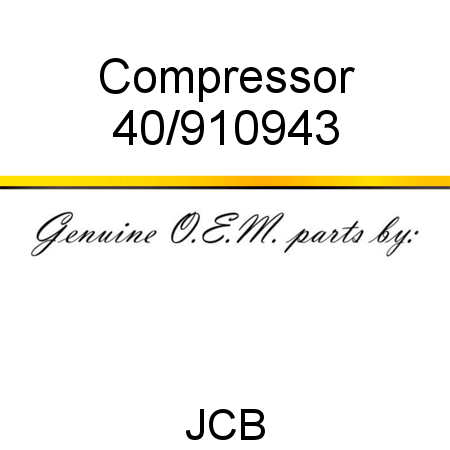 Compressor 40/910943