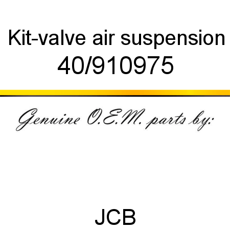 Kit-valve, air suspension 40/910975