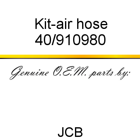 Kit-air hose 40/910980