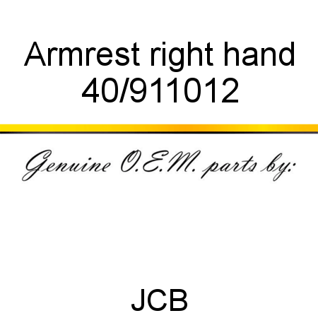 Armrest, right hand 40/911012