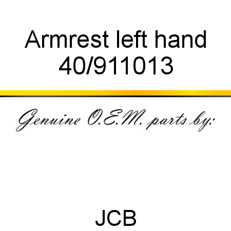 Armrest, left hand 40/911013