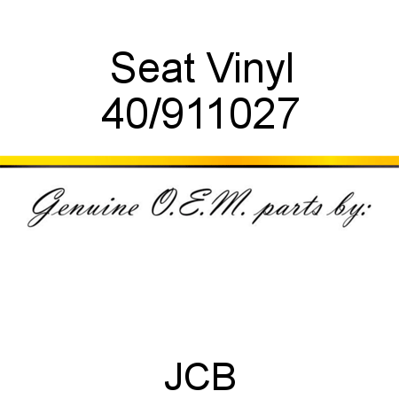 Seat, Vinyl 40/911027