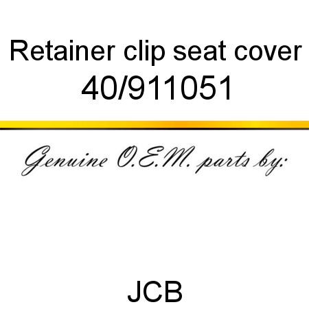Retainer, clip, seat cover 40/911051