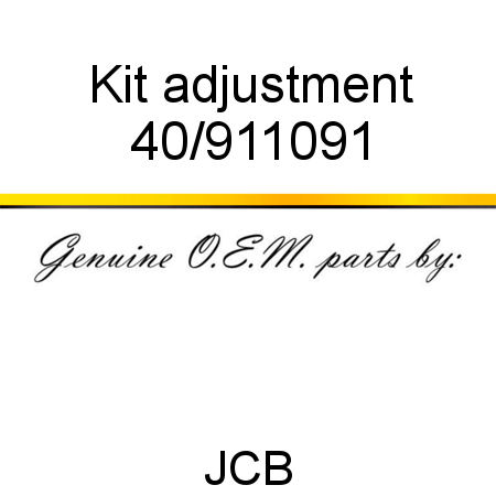 Kit, adjustment 40/911091