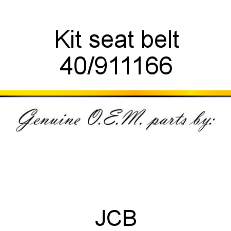 Kit, seat belt 40/911166