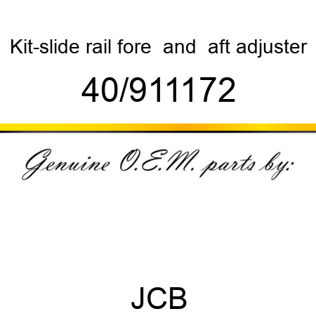 Kit-slide rail, fore & aft adjuster 40/911172