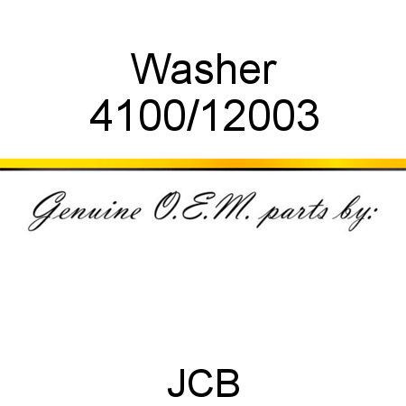 Washer 4100/12003