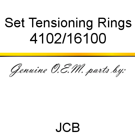 Set, Tensioning Rings 4102/16100