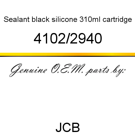 Sealant, black silicone, 310ml cartridge 4102/2940