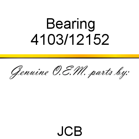 Bearing 4103/12152