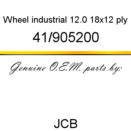 Wheel, industrial, 12.0 18x12 ply 41/905200