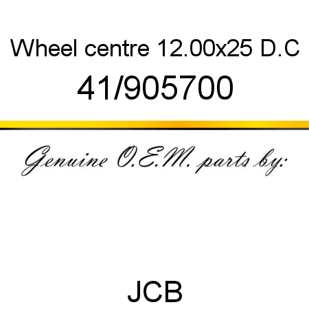 Wheel, centre, 12.00x25 D.C 41/905700