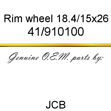Rim, wheel, 18.4/15x26 41/910100