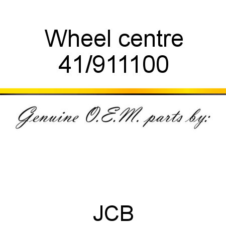Wheel, centre 41/911100