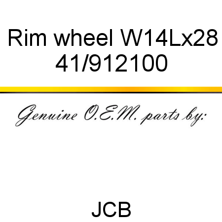 Rim, wheel, W14Lx28 41/912100