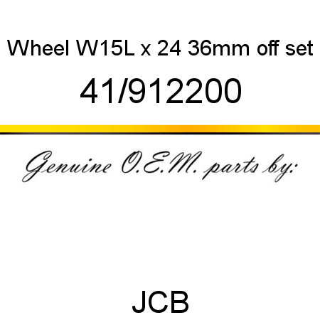 Wheel, W15L x 24, 36mm off set 41/912200