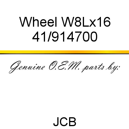 Wheel, W8Lx16 41/914700