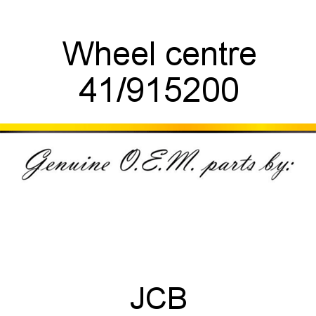 Wheel, centre 41/915200