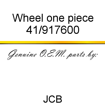 Wheel, one piece 41/917600