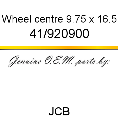 Wheel, centre, 9.75 x 16.5 41/920900