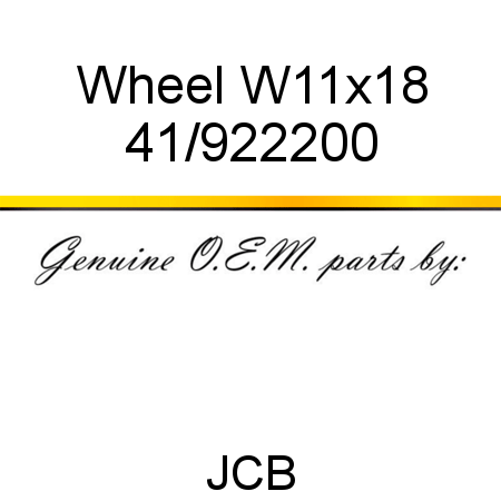 Wheel, W11x18 41/922200