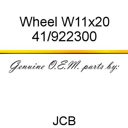 Wheel, W11x20 41/922300